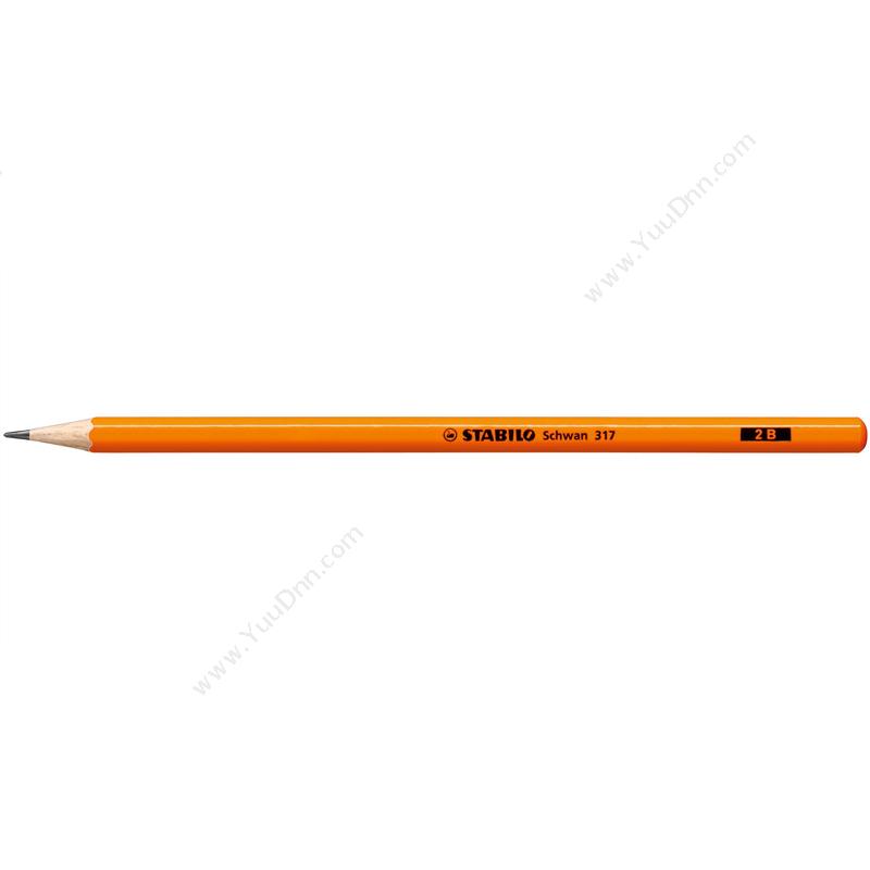 思笔乐 Stabilo317/2B-54 炫彩乐木制 荧光橙笔杆铅笔