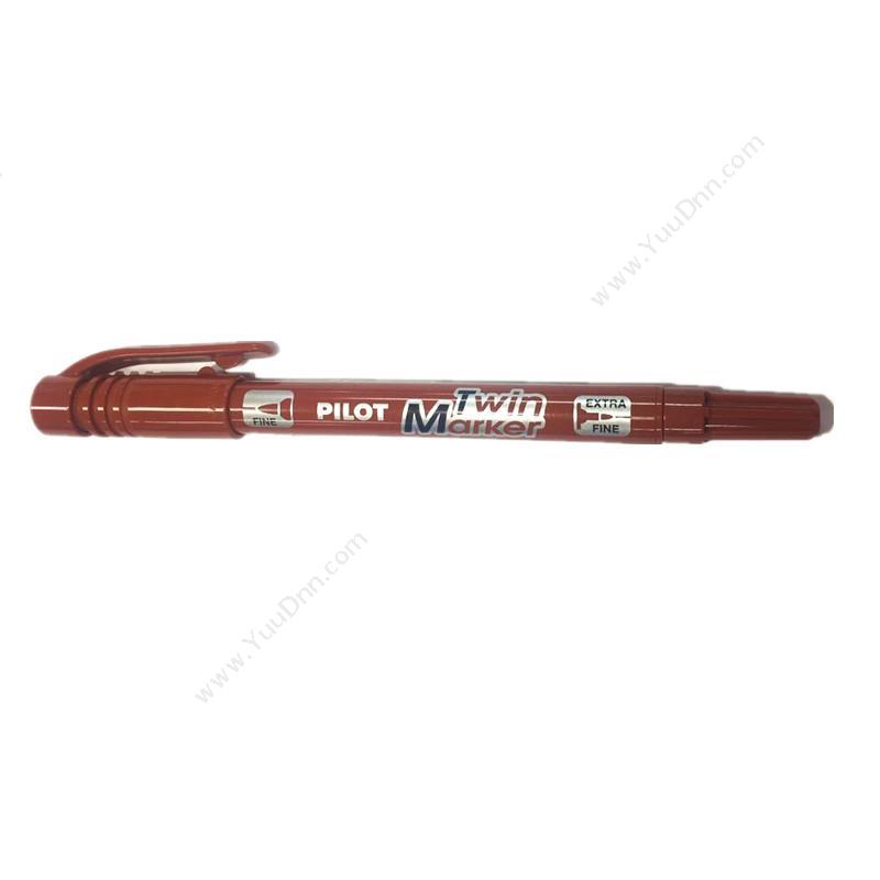 百乐 Pilot SCA-TM-BN 油性双头万用笔  棕色 12支/盒 单头记号笔