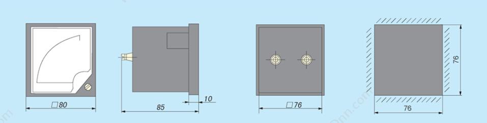 正泰 6L2-A 250/5A 安装式  次级电流：5A 表盘尺寸：80mm 交流电压表