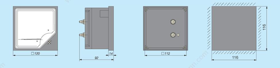 正泰 42L6-V 10V 安装式交流电压表 直接接入 表盘尺寸：120mm 交流电压表