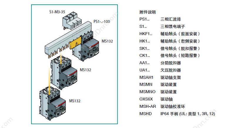 ABB MS116-0.4 电机保护断路器