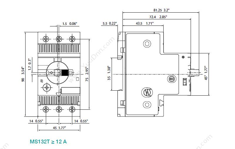 ABB MS132-0.63 电机保护断路器