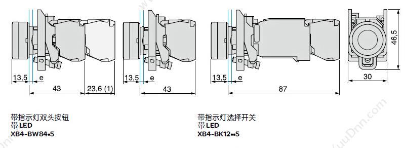 施耐德 Schneider XB4BK125G5 带灯选择开关 选择开关