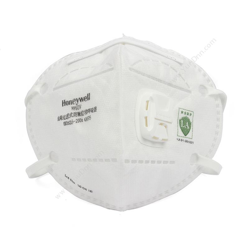 霍尼劳保 HoneywellH1005590V H901V KN95折叠式带阀口罩（头带） 均码（白） 25只/盒防护口罩