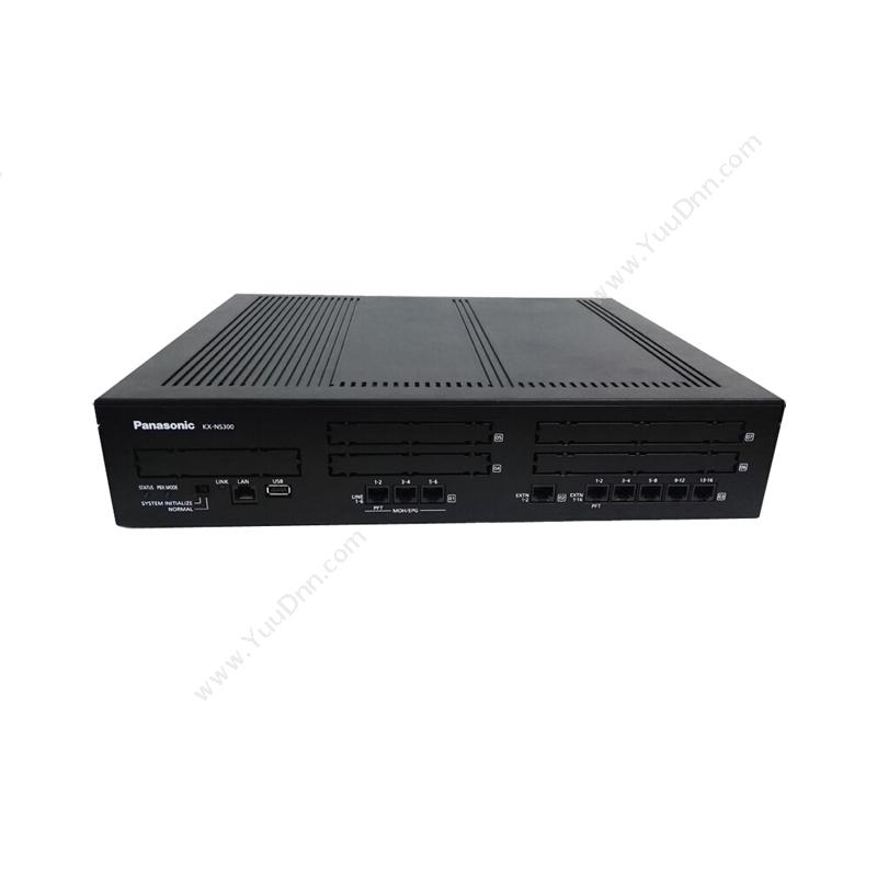 松下 Panasonic KX-NS300CN 12外线2数字88分机黑色 其它程控网络交换机