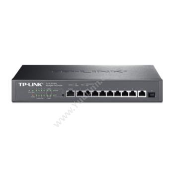 普联 TP-LinkTL-SL3210PE 8口供电百兆+千兆上联二层网管POE交换机百兆网络交换机