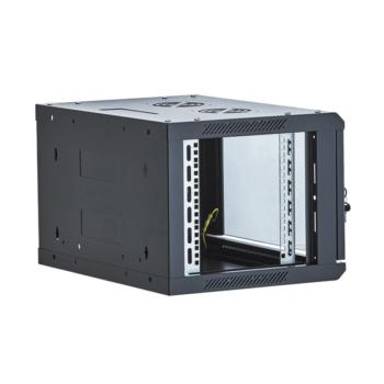 安挚 AbleCan AHC系列 AHC64506 6U 前钢化玻璃后板门 （黑）色 挂墙机柜