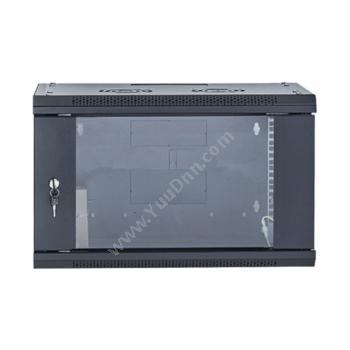 安挚 AbleCanAHC系列6U前钢化玻璃后板门（黑）色 AHC6606壁挂机柜