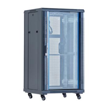 安挚 AbleCan AGD系列前钢化玻璃门后网孔门网络机柜 AGD8622 网络机柜
