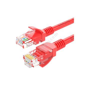 山泽 SamZheWXH-300C 超五类UTP网络跳线CAT5e网线（红） 30M超五类网络跳线