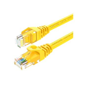 山泽 SamZhe YEL-6050 六类非屏蔽网络跳线CAT6网线（黄） 5米 六类网络跳线
