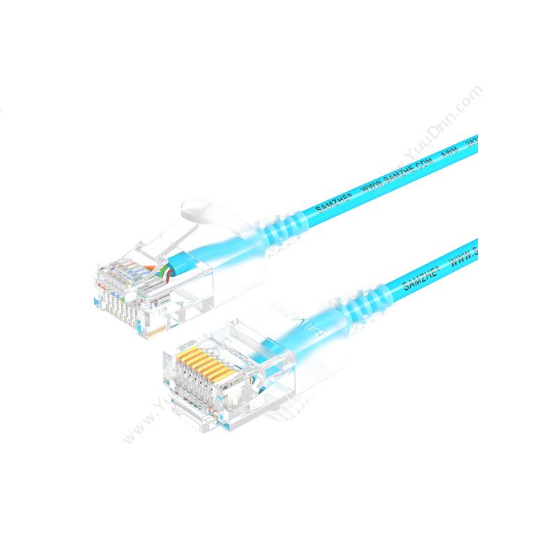 山泽 SamZhe (SAMZHE)SZL-9015 超六类非屏蔽网络跳线UTP超细圆线网线（蓝） 1.5米 六类网络跳线
