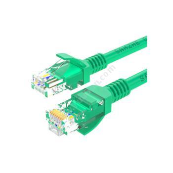 山泽 SamZheGR-5005 超五类UTP网络跳线CAT5e网线（绿） 0.5M超五类网络跳线