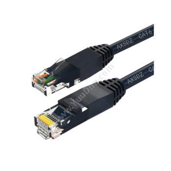 安讯仕 AXS六类非屏蔽UTP网络跳线圆线 0.5米 （黑）六类网络跳线