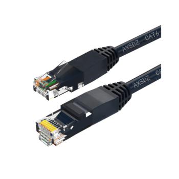 安讯仕 AXS 六类非屏蔽UTP网络跳线圆线 0.5米 （黑） 六类网络跳线