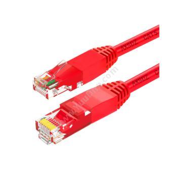 安讯仕 AXS超五类非屏蔽UTP网络跳线圆线 5M（红）超五类网络跳线