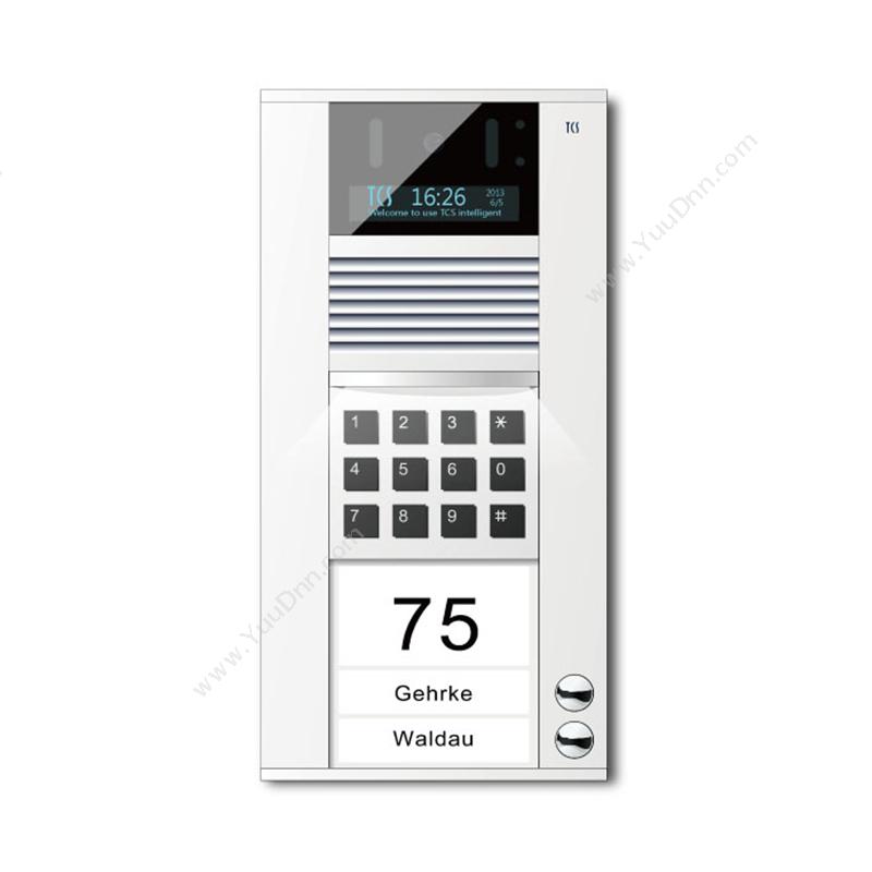 特思 TCS AID10-2 2键直按式可视门口机白色喷漆 外挂 楼宇对讲门口机