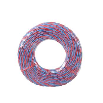 德力西 Delixi RVS2*1.0 两芯对绞软电线 红蓝 100/卷定制 两芯电力电缆