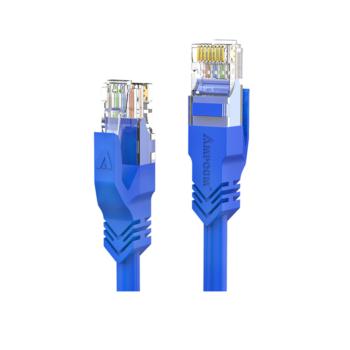 安普康 AmpCom 六类非屏蔽无氧铜网络跳线 网络级（蓝） 3米 AMC6BU71830 六类工程网络跳线