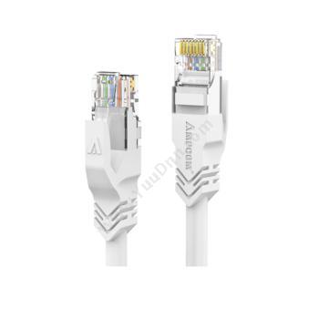 安普康 AmpCom六类非屏蔽无氧铜网络跳线 网络级 （白） 0.5米 AMC6WT71805六类网线