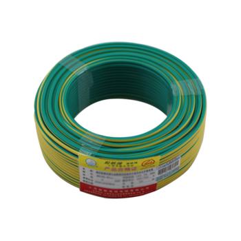 起帆 Qifan BV1.5 单芯布电线 黄（绿） 100米/卷 单芯电力电缆