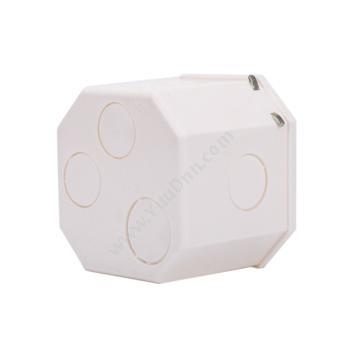 中财 ZhongCaiPipes管配件八角灯头盒D75×75×75白PVC-U硬质聚氯乙烯穿线管