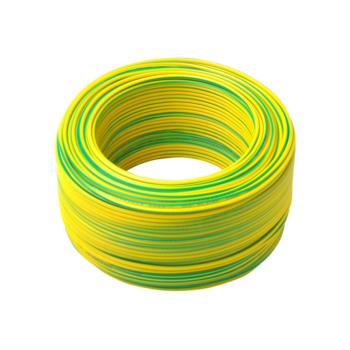 起帆 Qifan RV25 聚氯乙烯绝缘单芯软结构电线 黄（绿） 100米/卷 单芯电力电缆