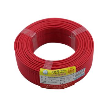 起帆 Qifan BV4 单芯布电线（红） 100米 单芯电力电缆