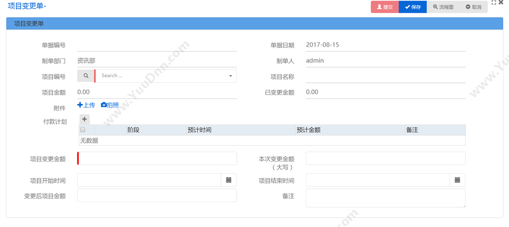 上海富策信息科技有限公司 富策项目预算管理系统 项目管理