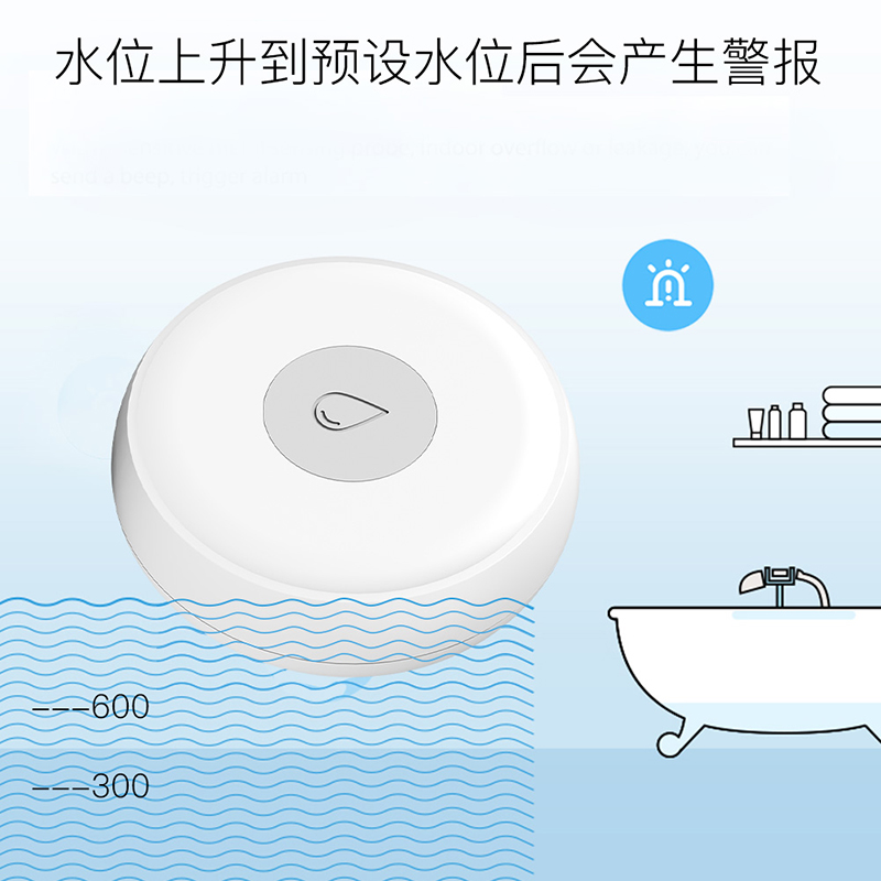 物果 zigbee智能家居水浸报警器 远程监控app控制智能安防漏水感应器 水浸报警器