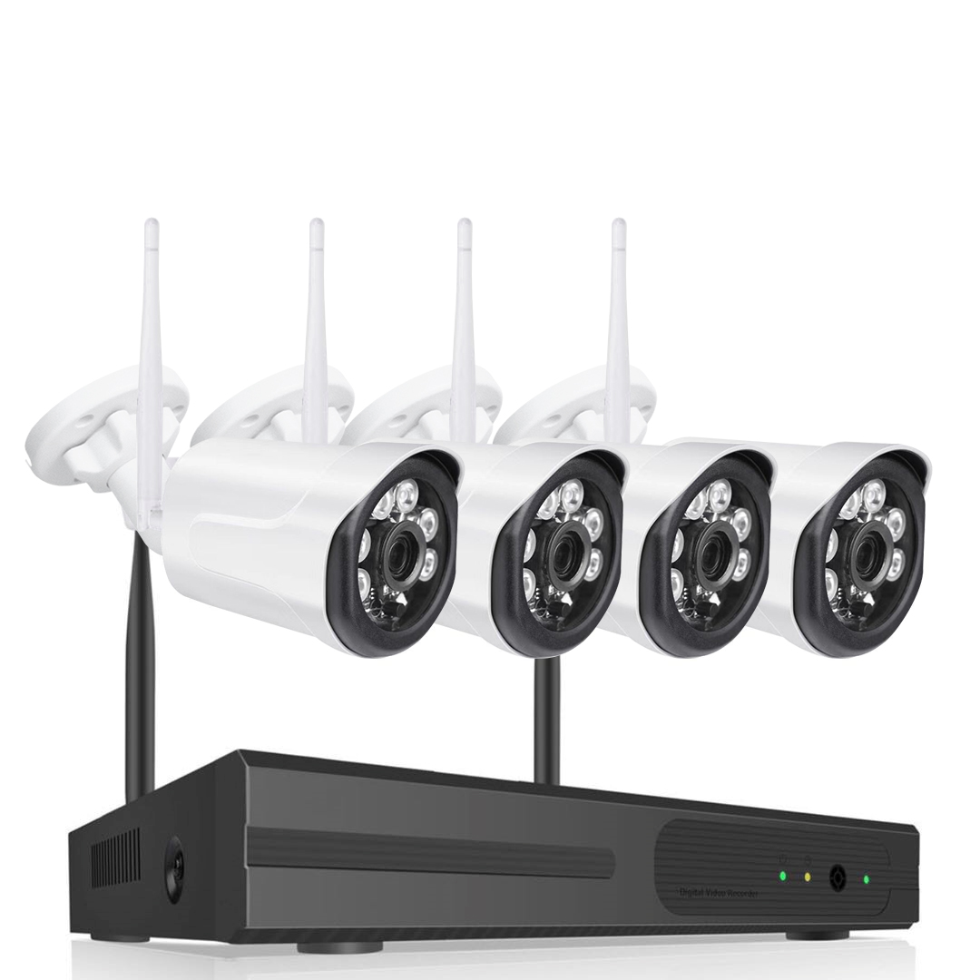 物果官方wifi NVR4路智能视频监控摄像机POE套装摄像机