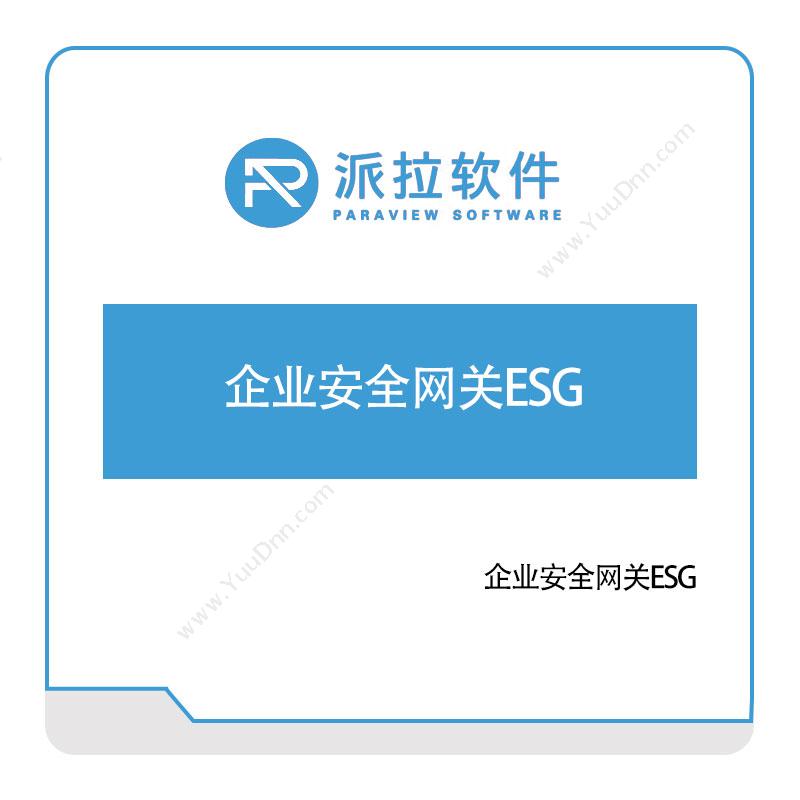 上海派拉软件企业安全网关ESG身份认证系统