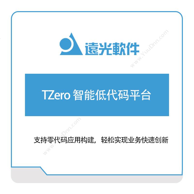 远光软件TZero-智能低代码平台低代码